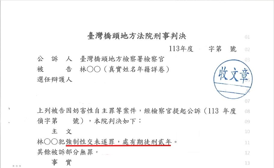 ~~強制性交未遂罪~~處有期徒刑~~~~